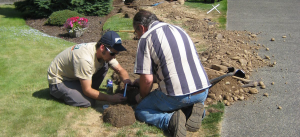 two of our Pembroke Pines irrigation contractors are in the process of fixing a sprinkler system